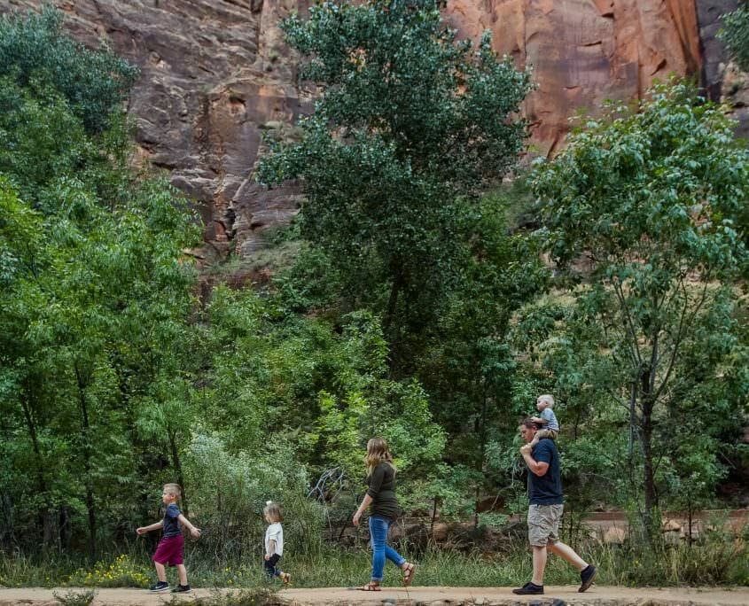 Riverside walk in Zion National Park