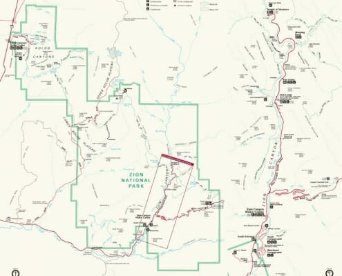 Zion National Park map